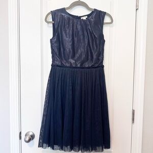 Crewcuts Girls’ Navy Blue Sleeveless Shimmer Tulle Dress NWT Size 14 Holiday